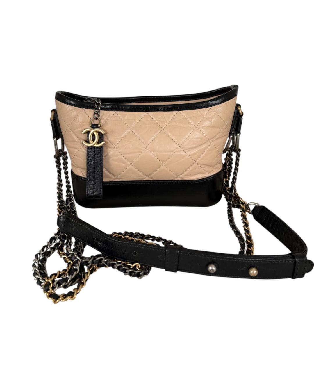 CHANEL Бежевая кожаная сумка через плечо, фото 9