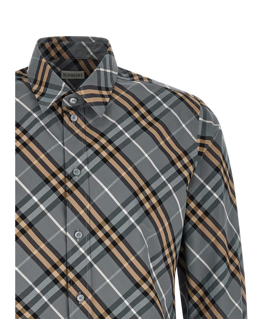 BURBERRY Мульти хлопковая кэжуал рубашка, фото 3