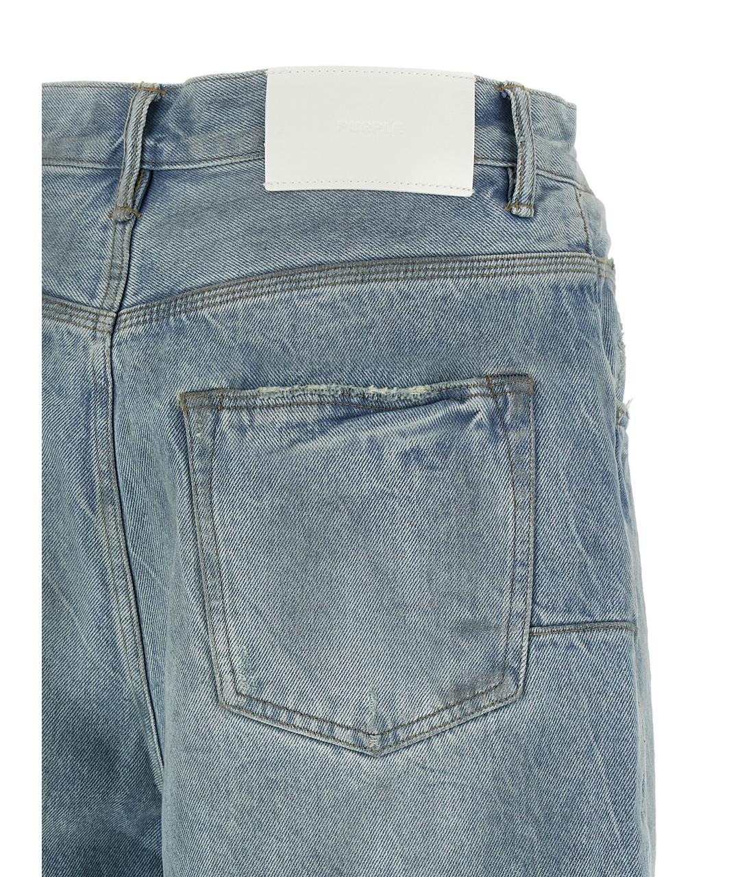 PURPLE Голубые хлопковые шорты, фото 4