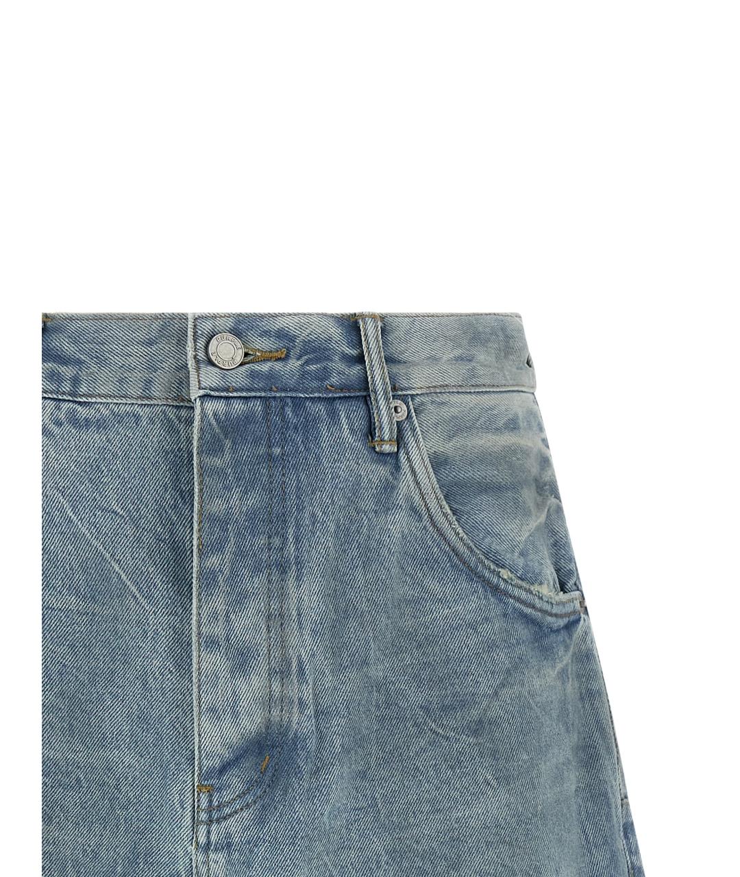 PURPLE Голубые хлопковые шорты, фото 3