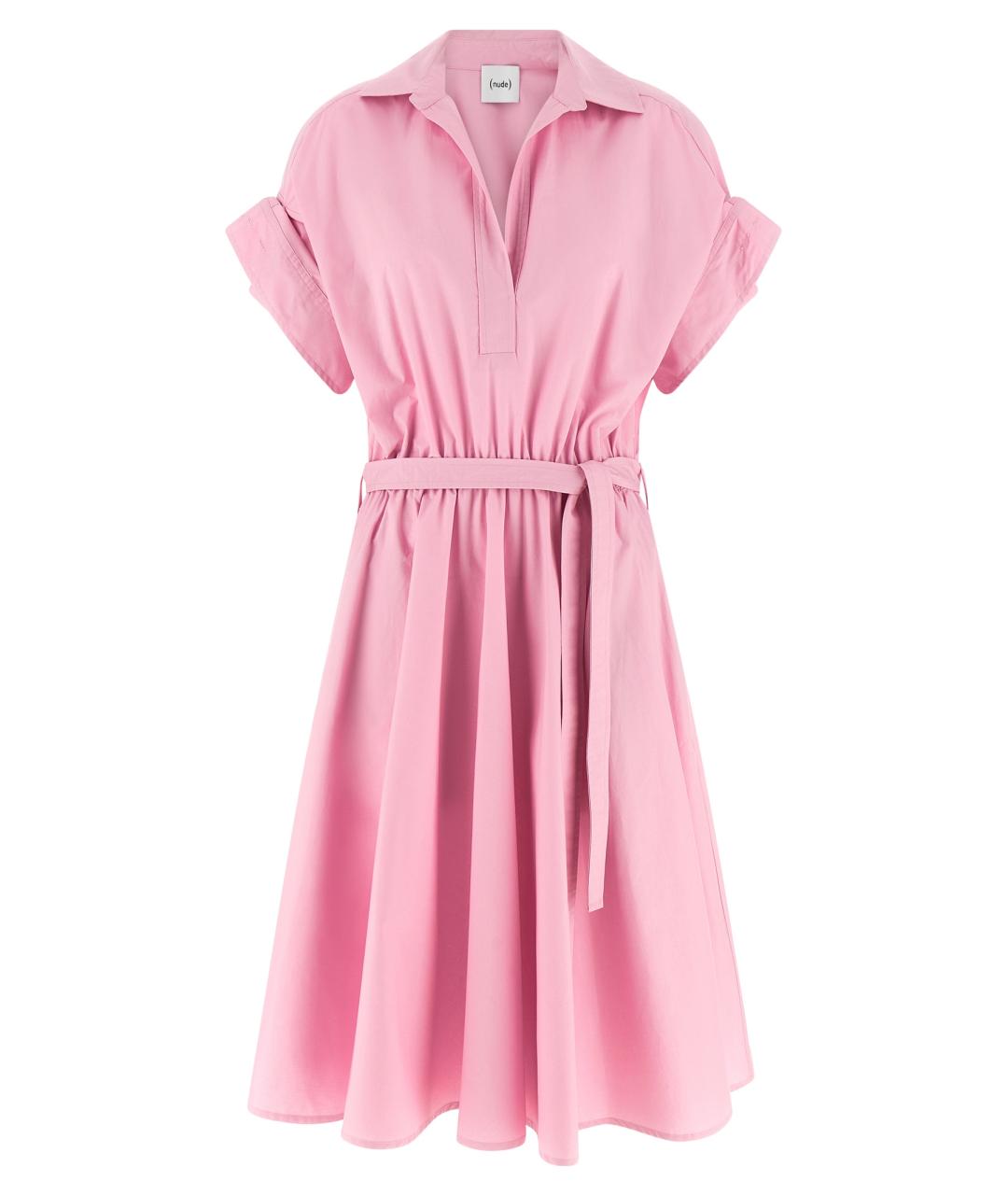 NUDE Розовое хлопковое платье, фото 1