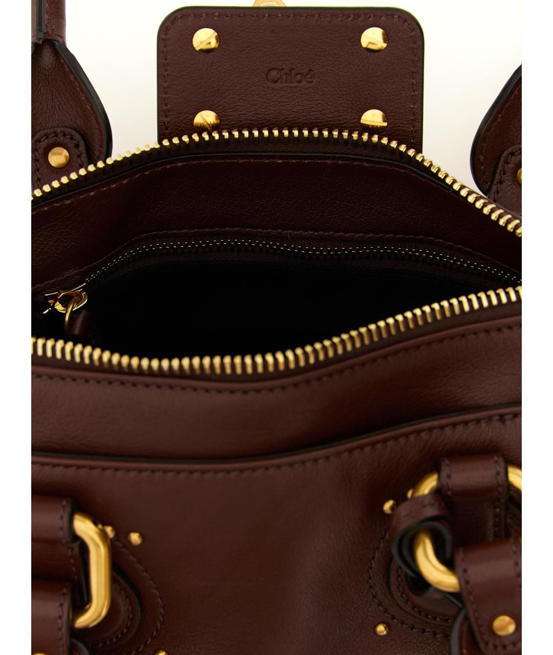 CHLOE Коричневая кожаная сумка тоут, фото 4