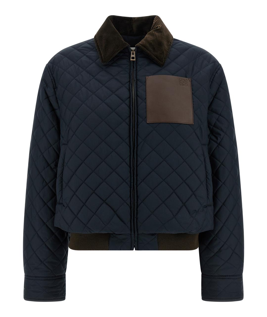 LOEWE Темно-синяя полиэстеровая куртка, фото 1