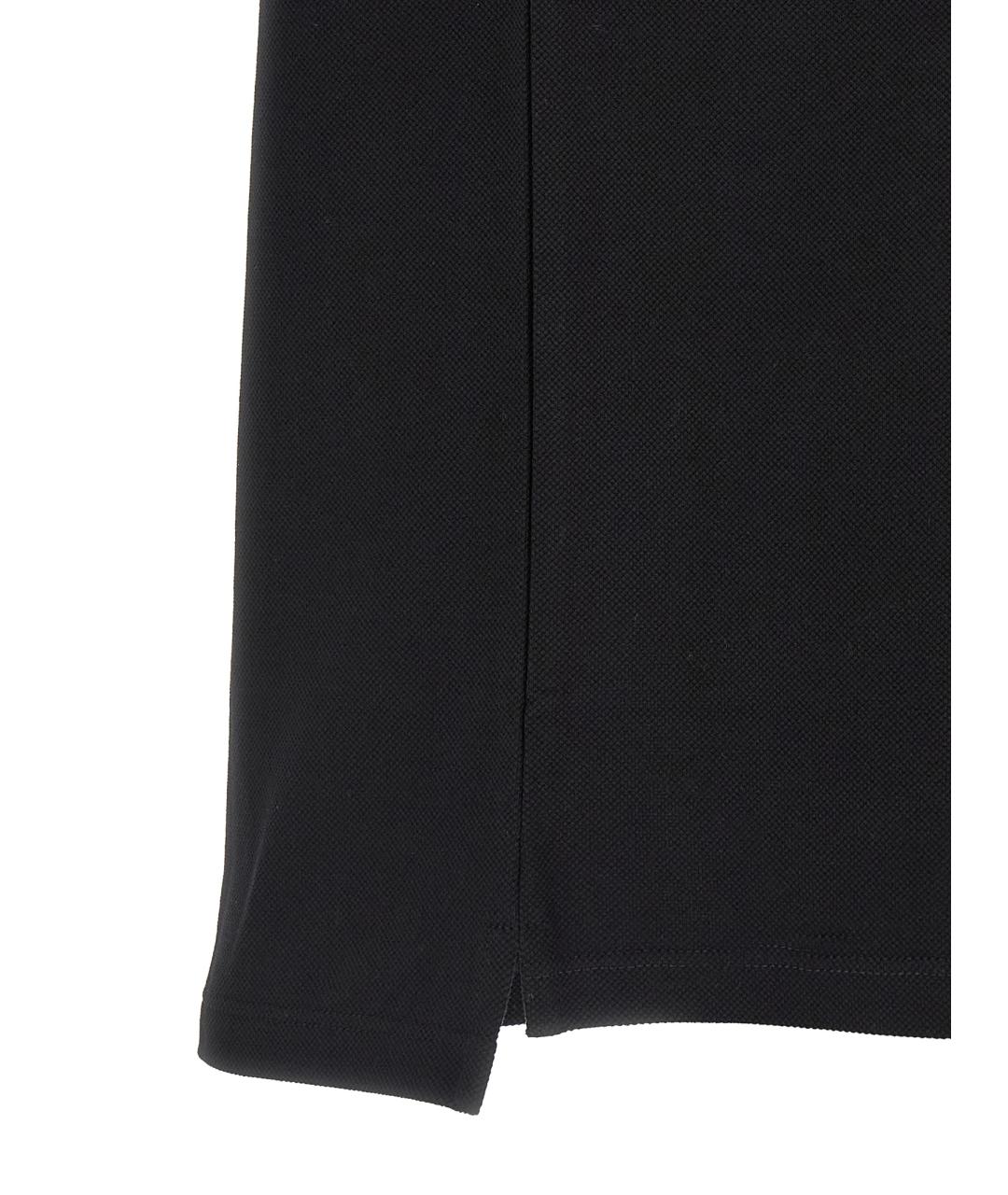 GUCCI Черное хлопковое поло с коротким рукавом, фото 4