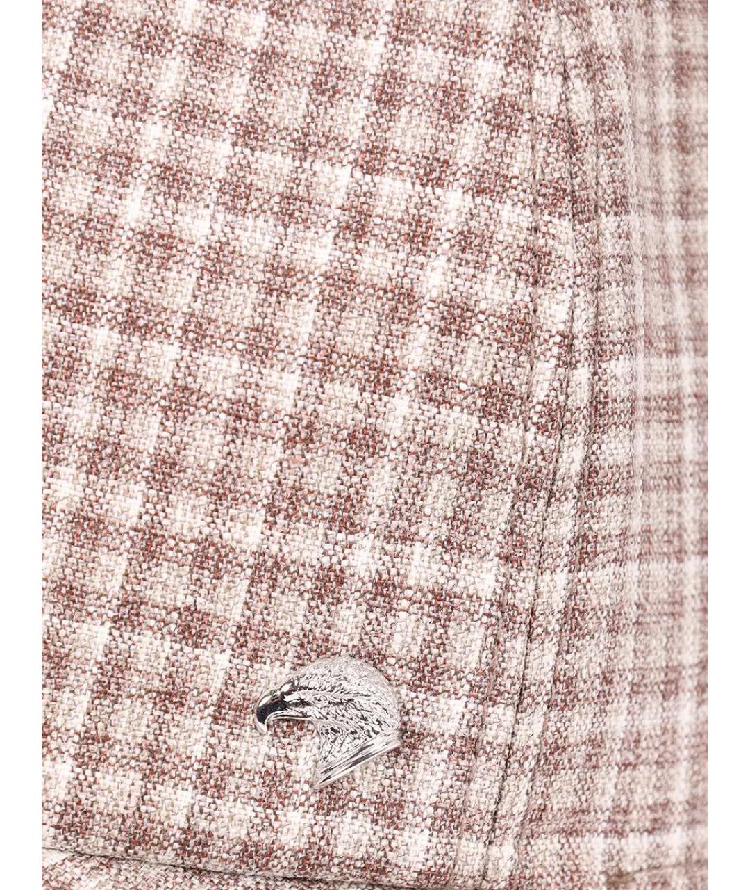 STEFANO RICCI Бежевая шерстяная кепка/бейсболка, фото 3