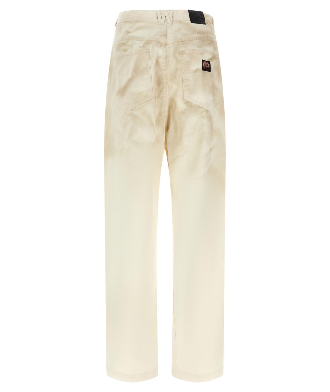 WILLY CHAVARRIA Бежевые хлопковые прямые джинсы, фото 2