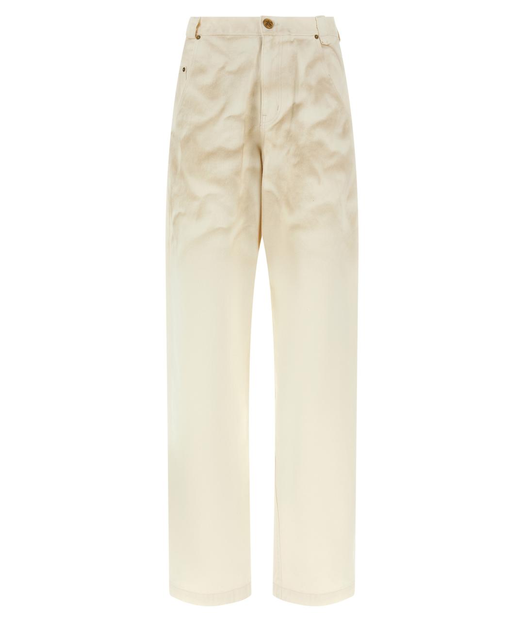 WILLY CHAVARRIA Бежевые хлопковые прямые джинсы, фото 1