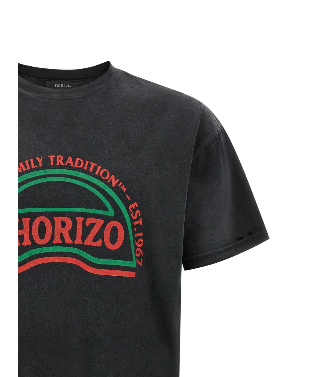 WILLY CHAVARRIA Черная хлопковая футболка, фото 3