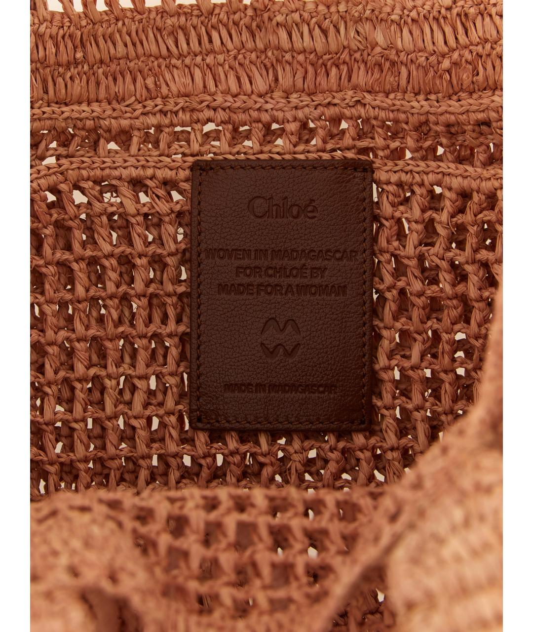 CHLOE Розовая пелетеная сумка тоут, фото 4