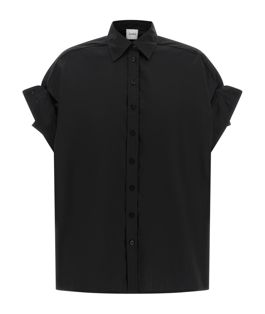 NUDE Черная хлопковая рубашка, фото 1