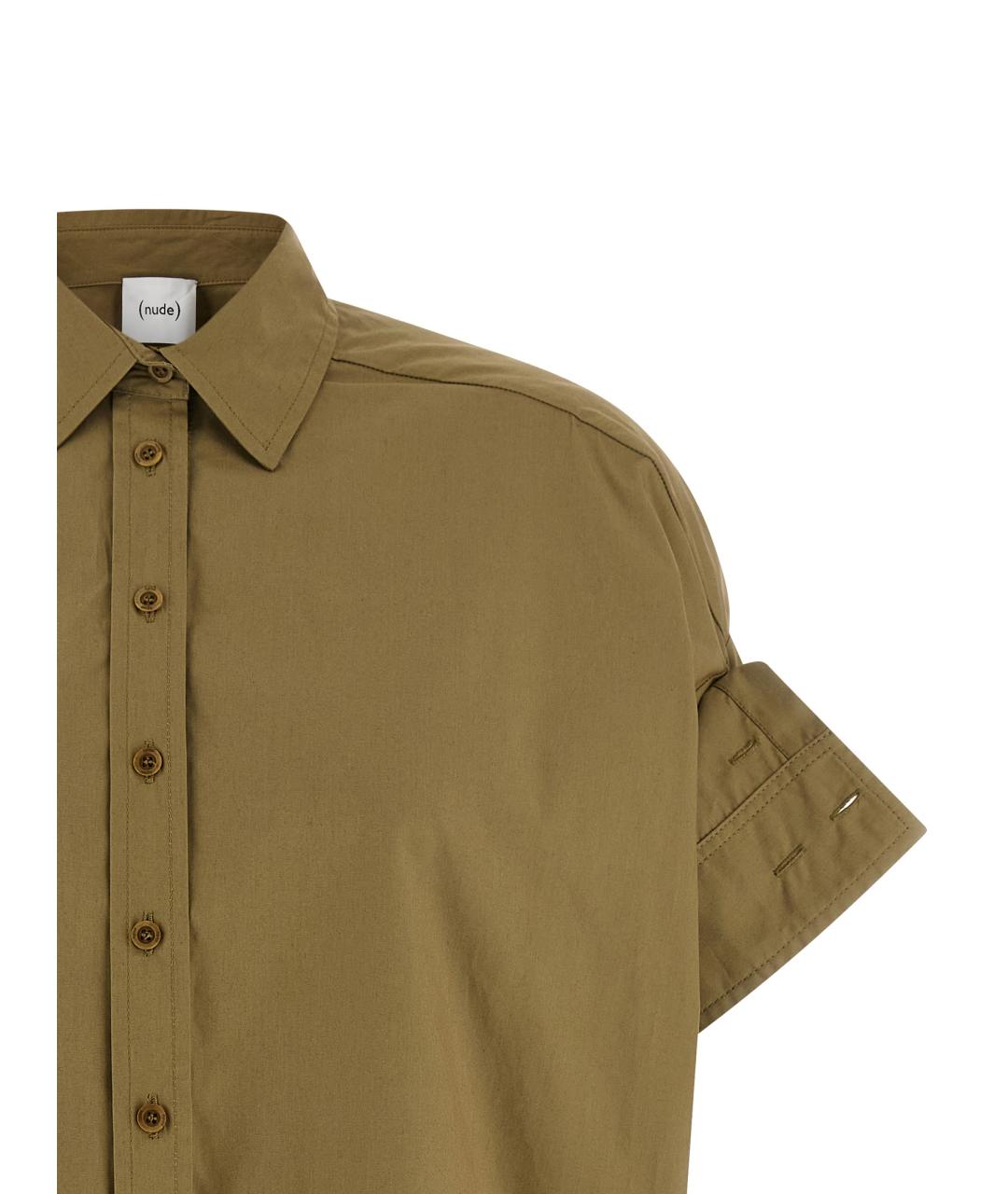 NUDE Зеленая хлопковая рубашка, фото 4