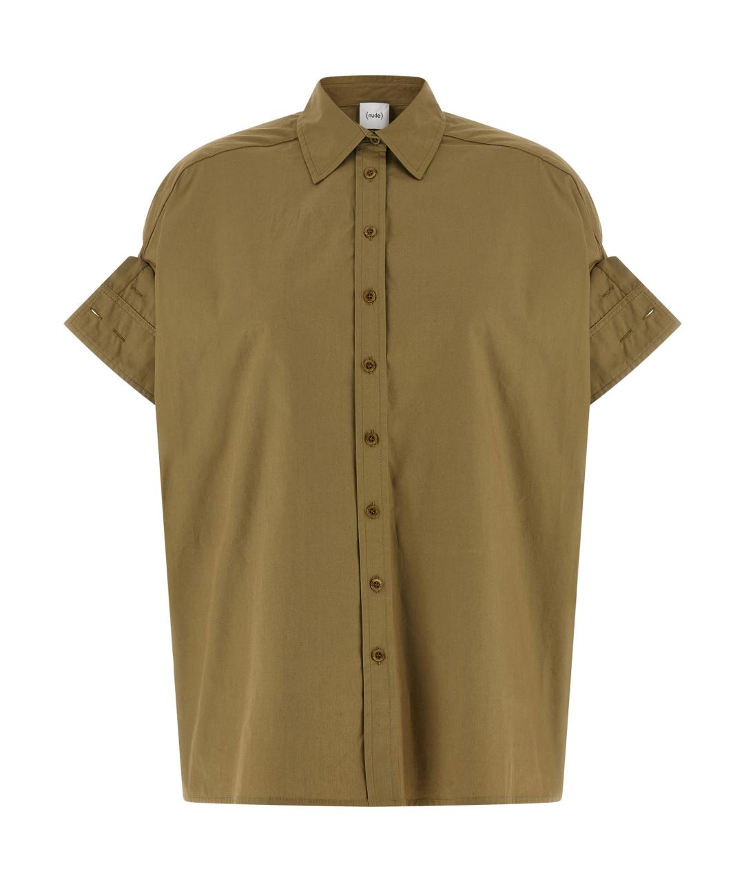 NUDE Зеленая хлопковая рубашка, фото 1
