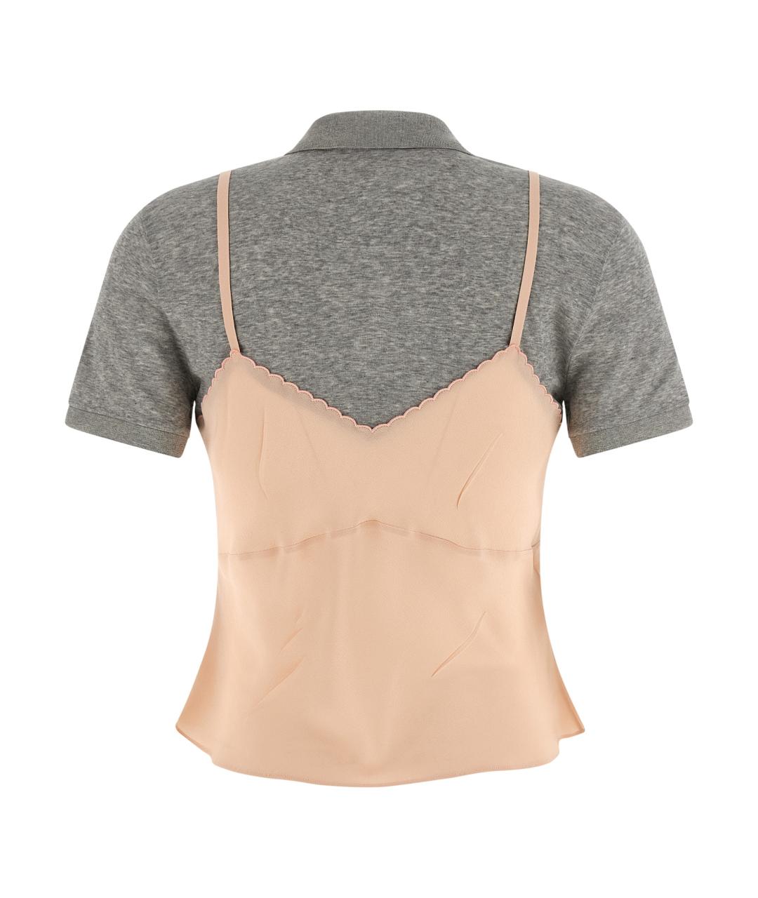 MIU MIU Мульти шелковая майка, фото 2