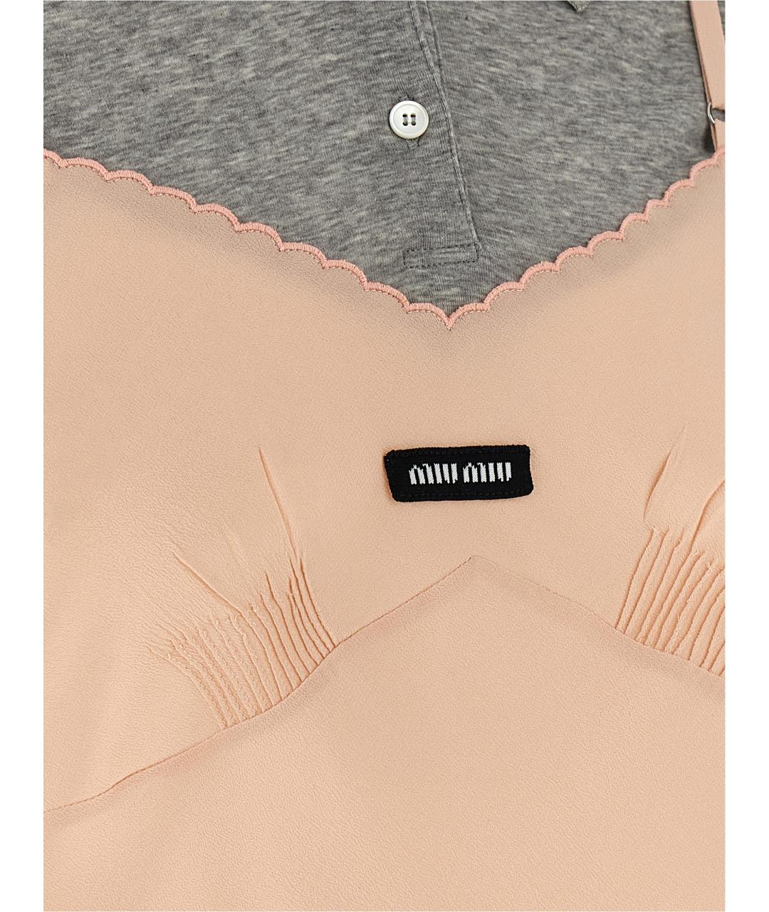 MIU MIU Мульти шелковая майка, фото 4