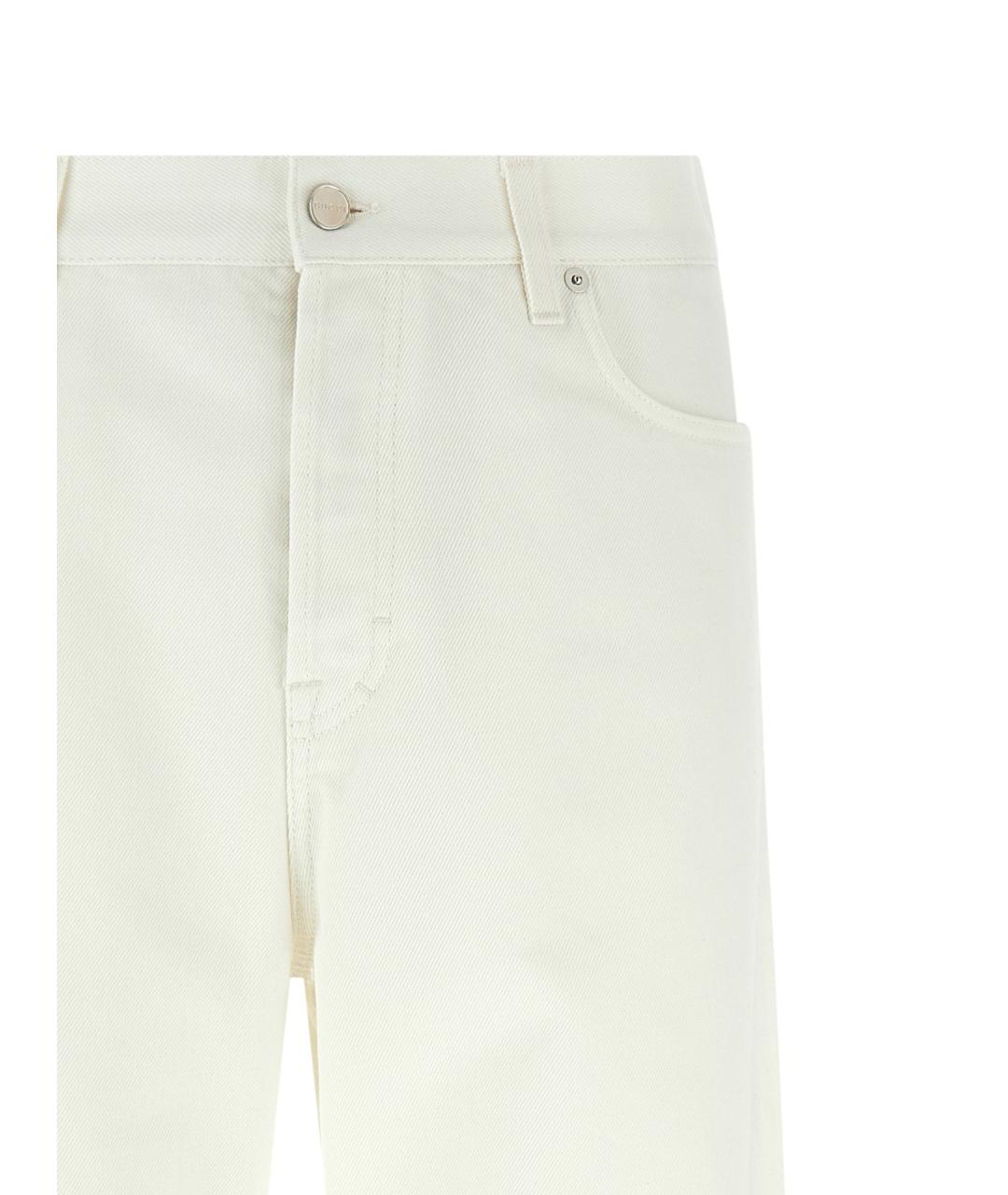 GUCCI Белые хлопковые прямые джинсы, фото 3