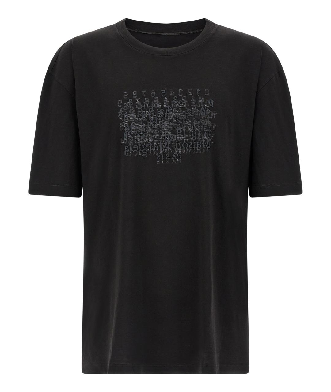 MAISON MARGIELA Черная хлопковая футболка, фото 1