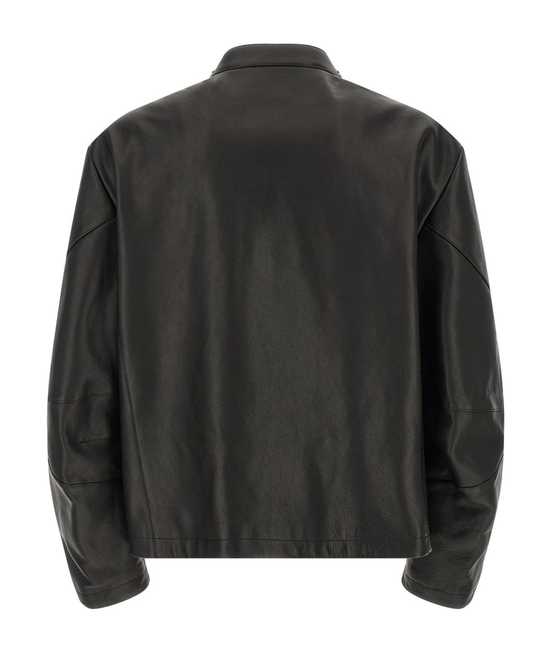 GUCCI Черная кожаная куртка, фото 2