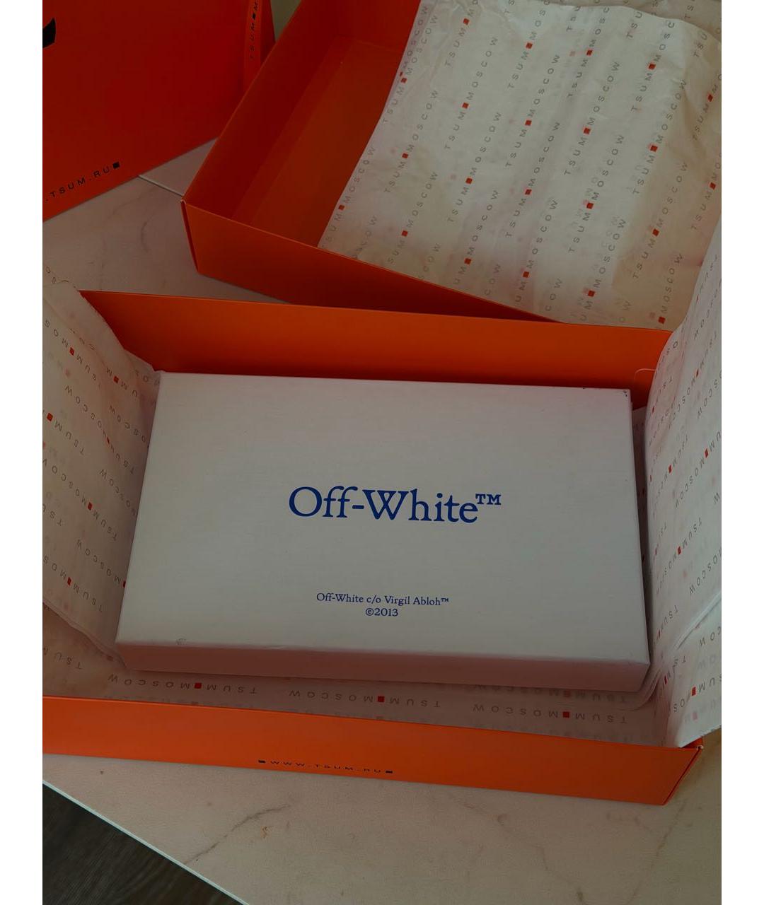 OFF-WHITE Черный кожаный кардхолдер, фото 5