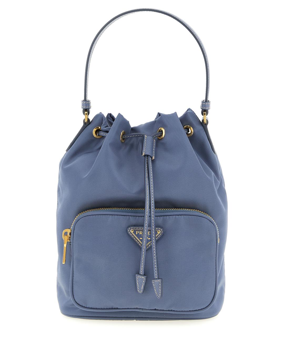 PRADA Голубая синтетическая сумка через плечо, фото 1