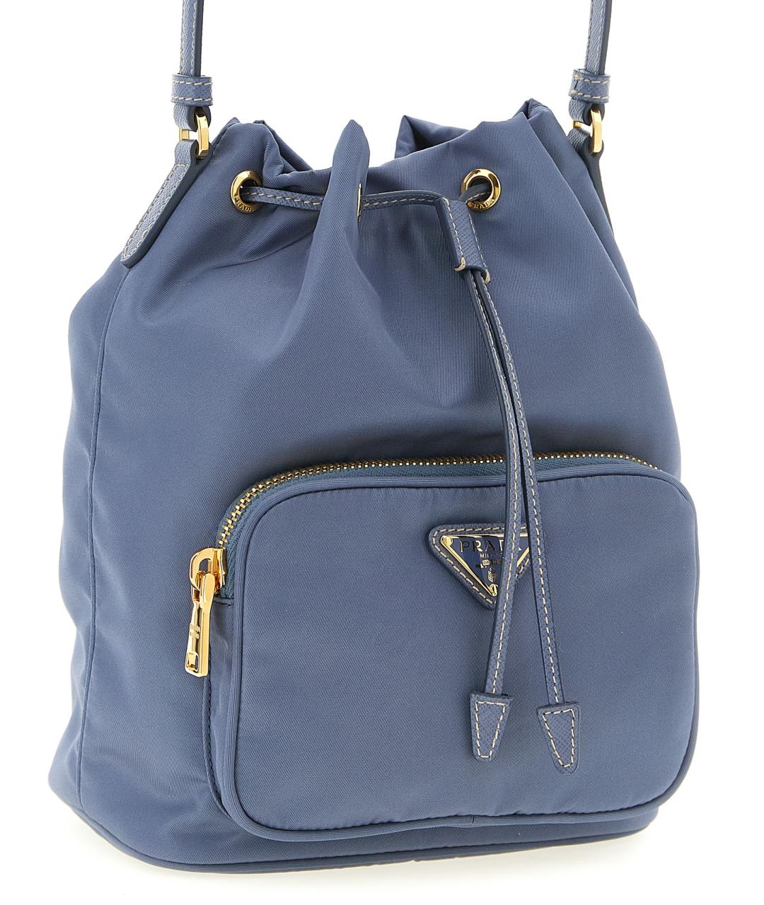 PRADA Голубая синтетическая сумка через плечо, фото 3