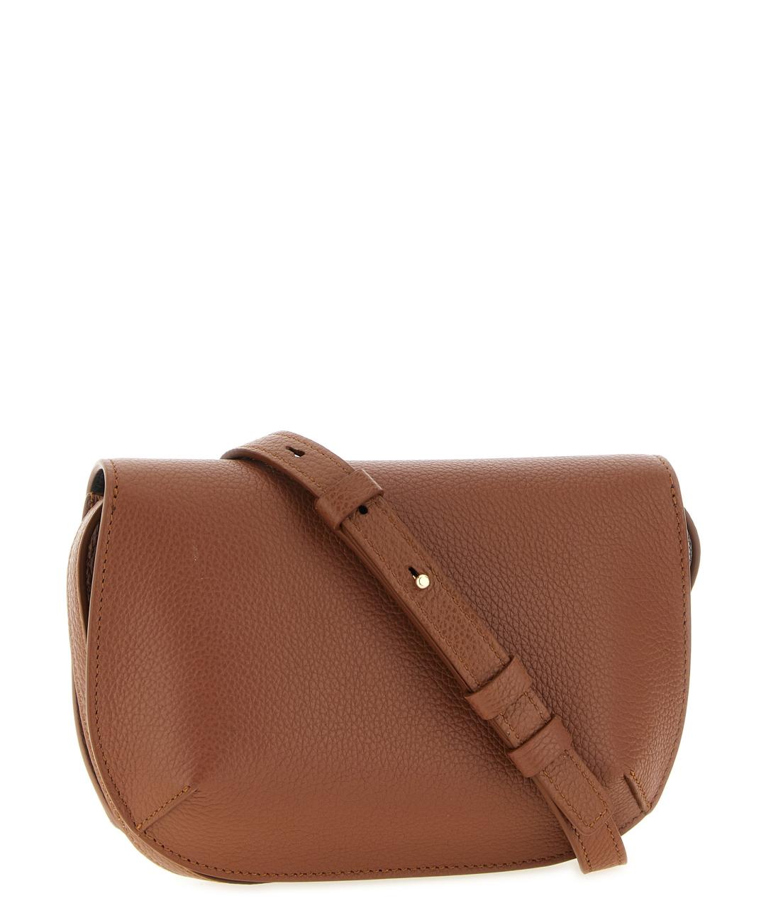 FERRAGAMO Коричневая кожаная сумка через плечо, фото 2