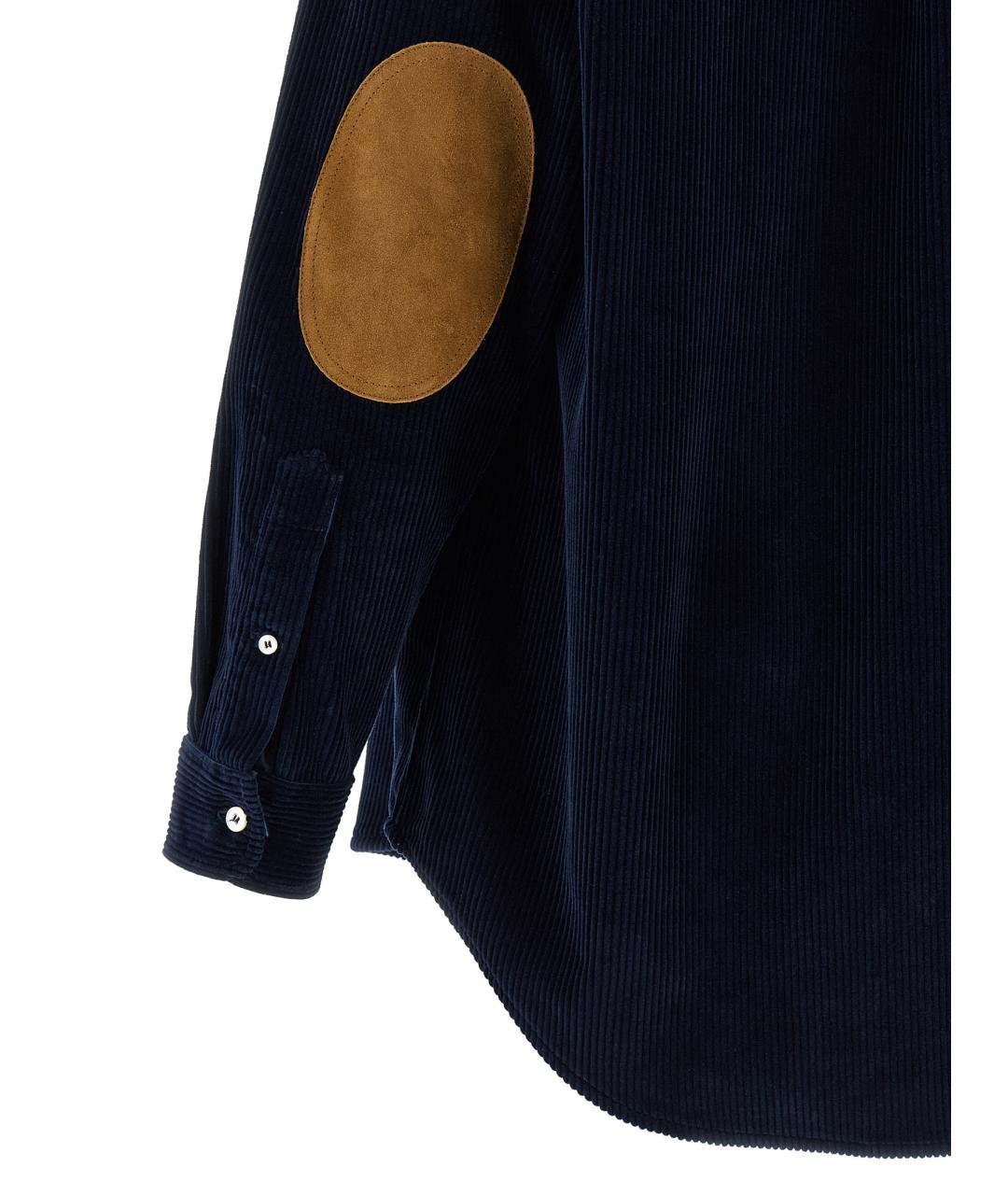 MIU MIU Темно-синяя хлопковая рубашка, фото 4