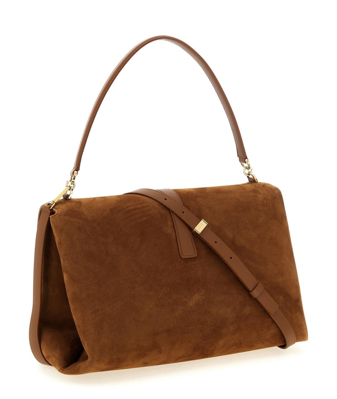 FERRAGAMO Коричневая замшевая сумка через плечо, фото 2