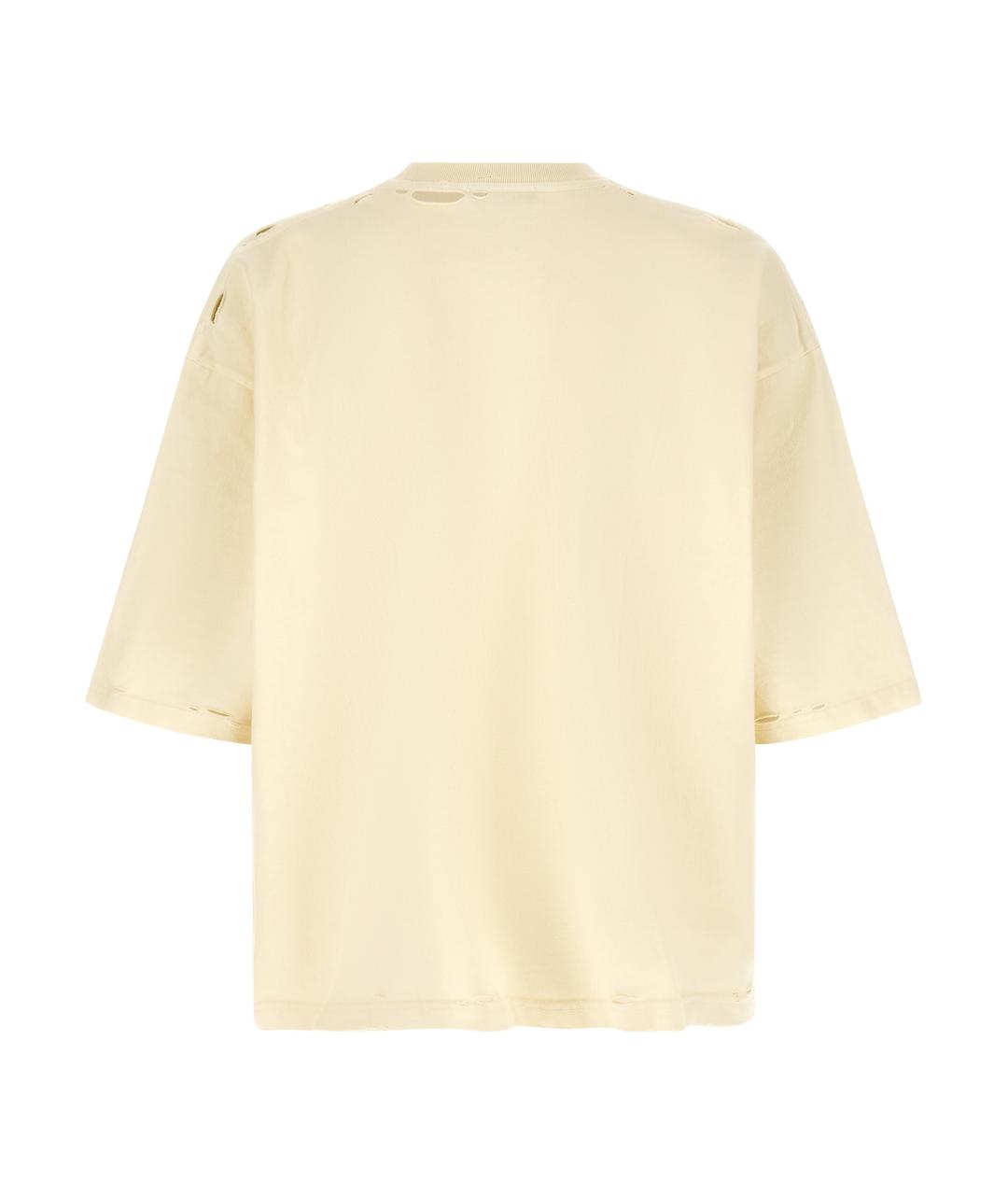 WILLY CHAVARRIA Бежевая хлопковая футболка, фото 2