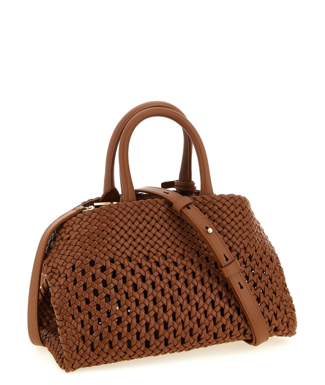 FERRAGAMO Коричневая кожаная сумка тоут, фото 2