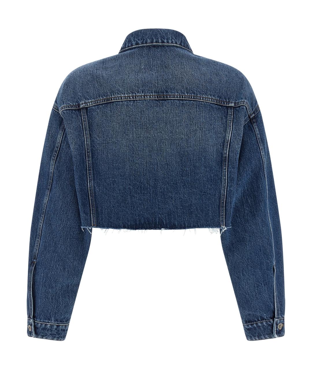 MIU MIU Синяя хлопковая куртка, фото 2