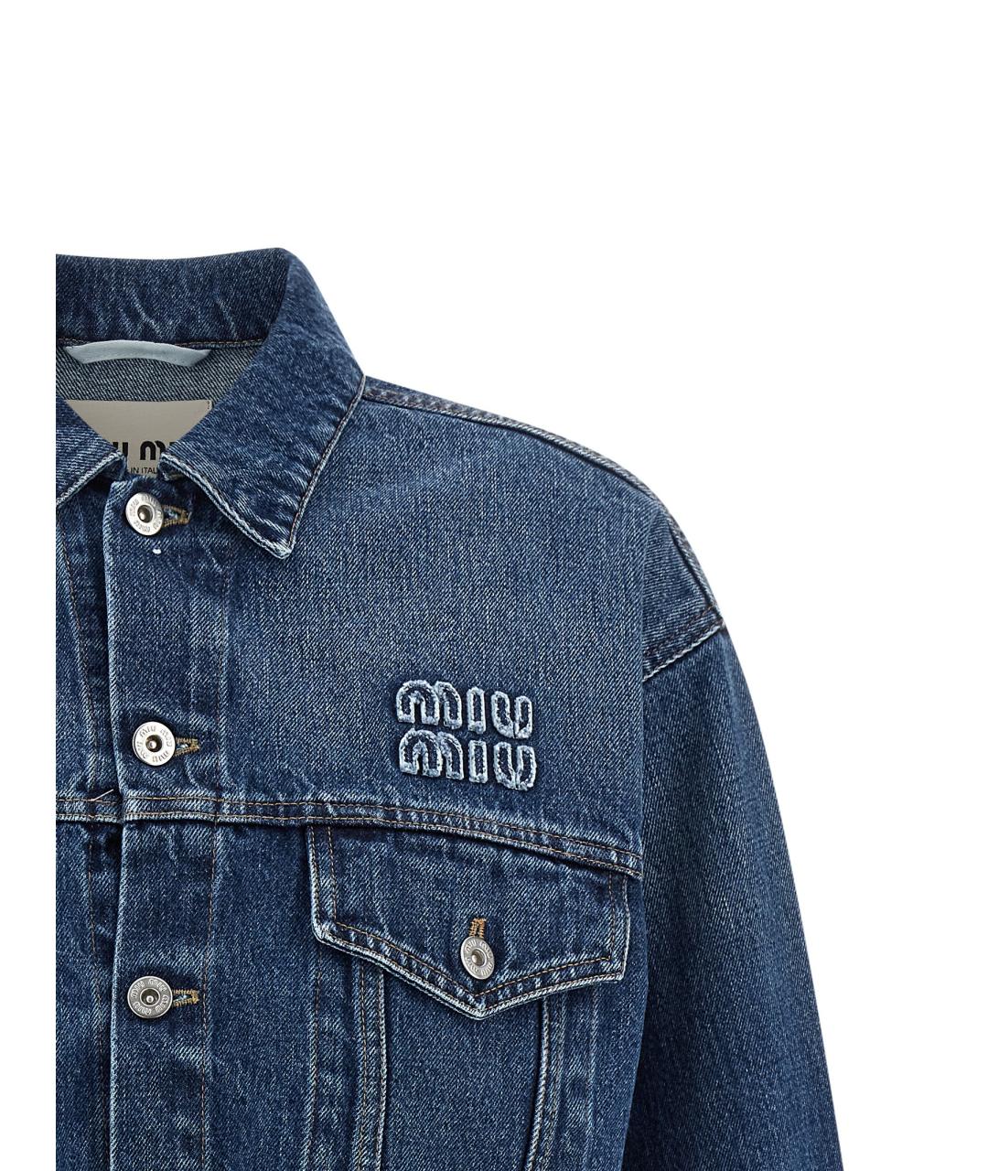 MIU MIU Синяя хлопковая куртка, фото 3