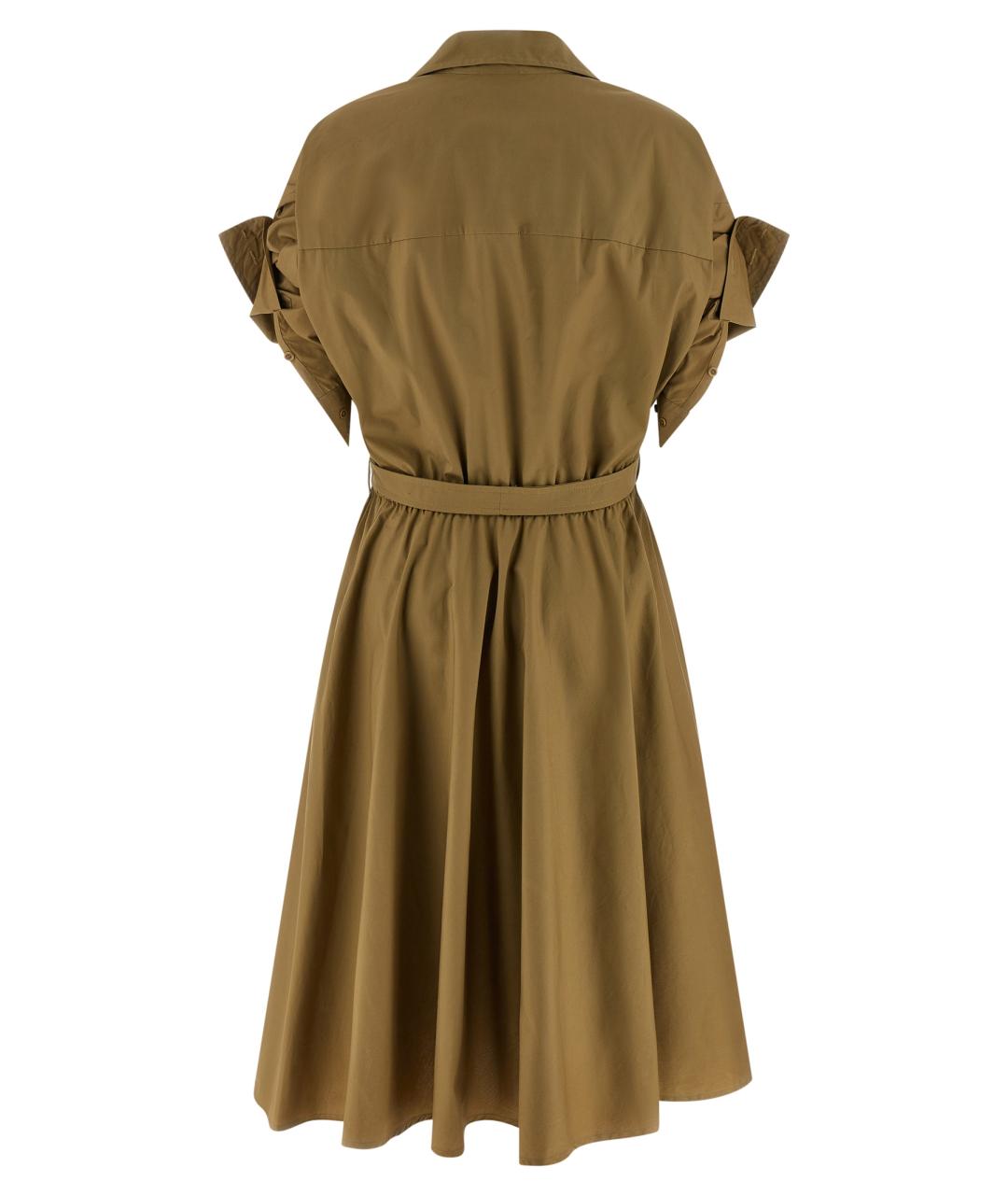 NUDE Зеленые хлопковое повседневное платье, фото 3