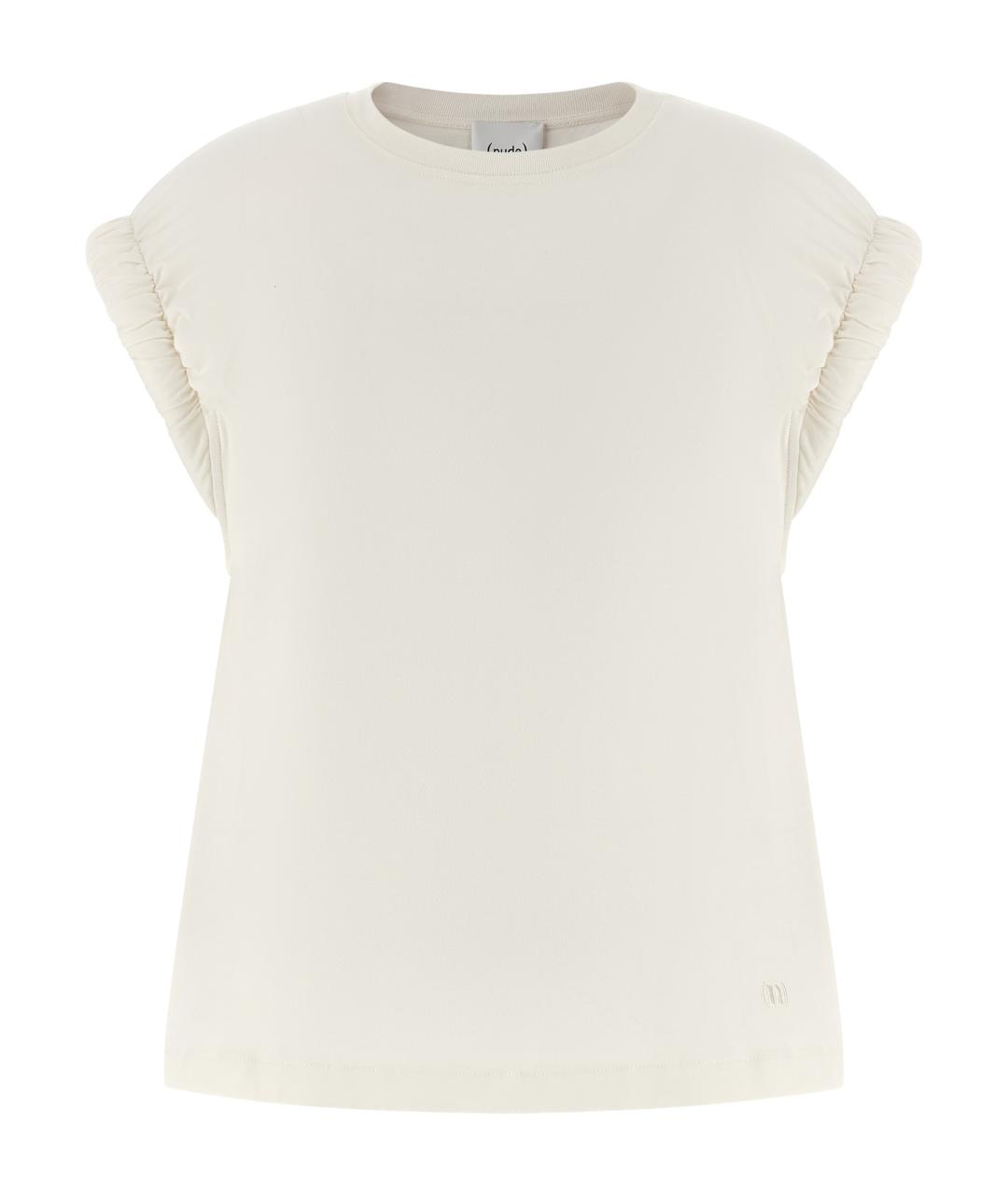 NUDE Белая хлопковая футболка, фото 1