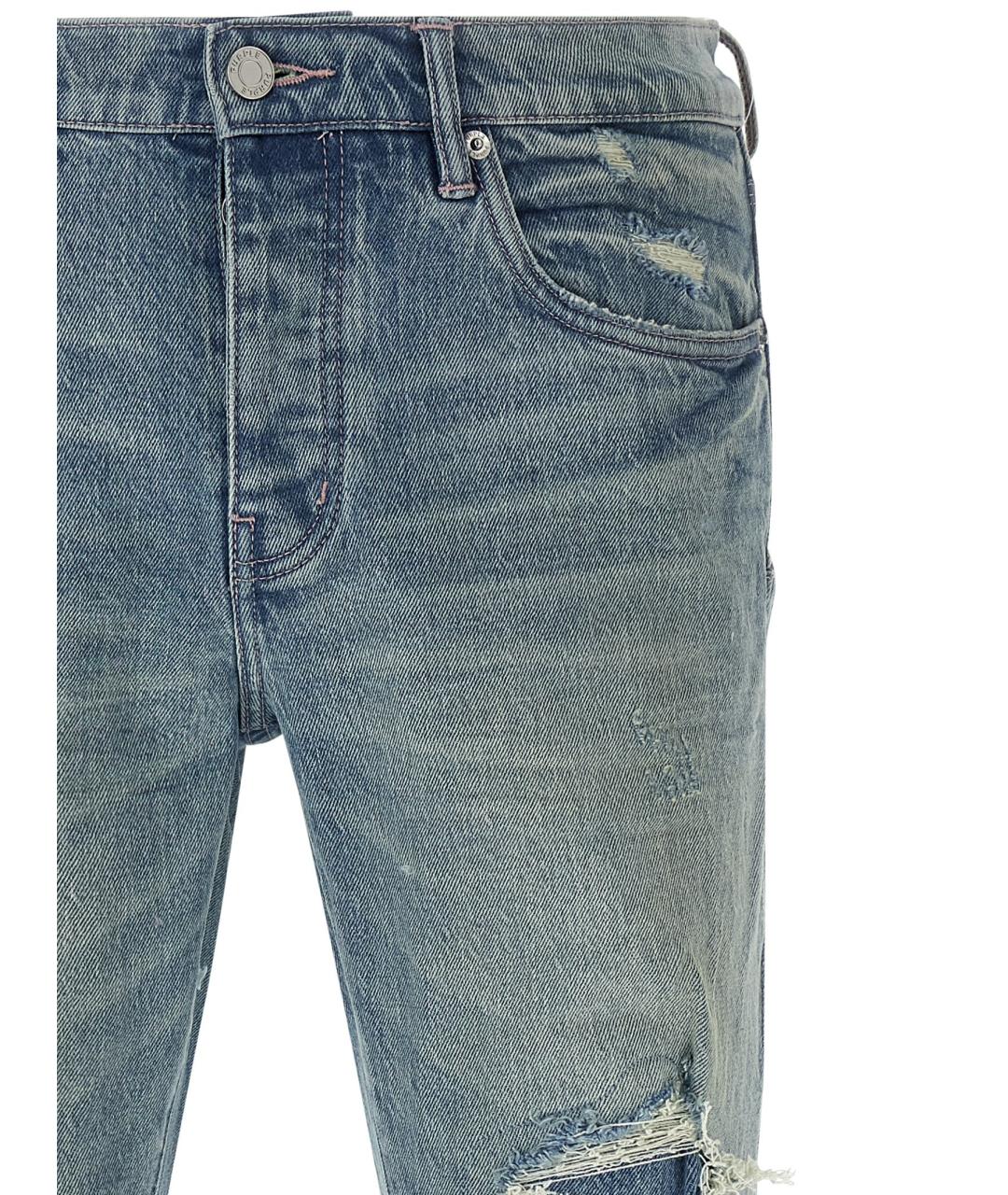 PURPLE Голубые хлопковые джинсы скинни, фото 3