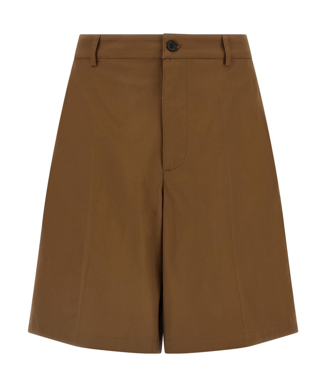DEPARTMENT 5 Коричневые хлопковые шорты, фото 1