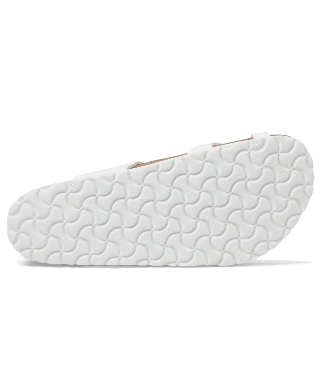 BIRKENSTOCK Белые кожаные шлепанцы, фото 5