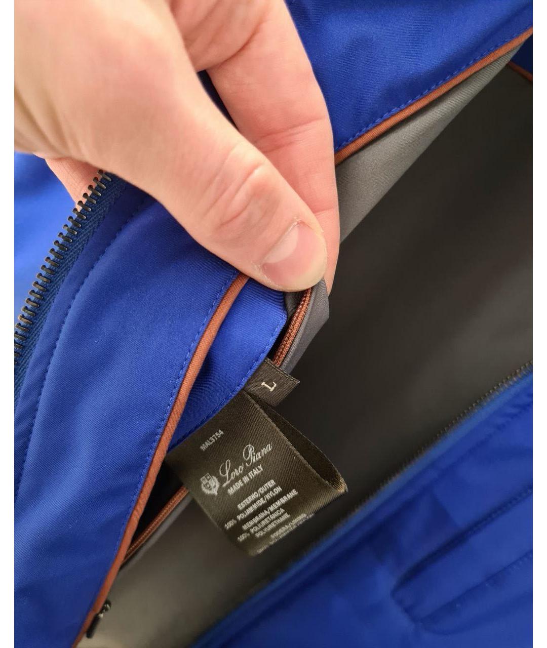 LORO PIANA Синяя полиамидовая куртка, фото 8
