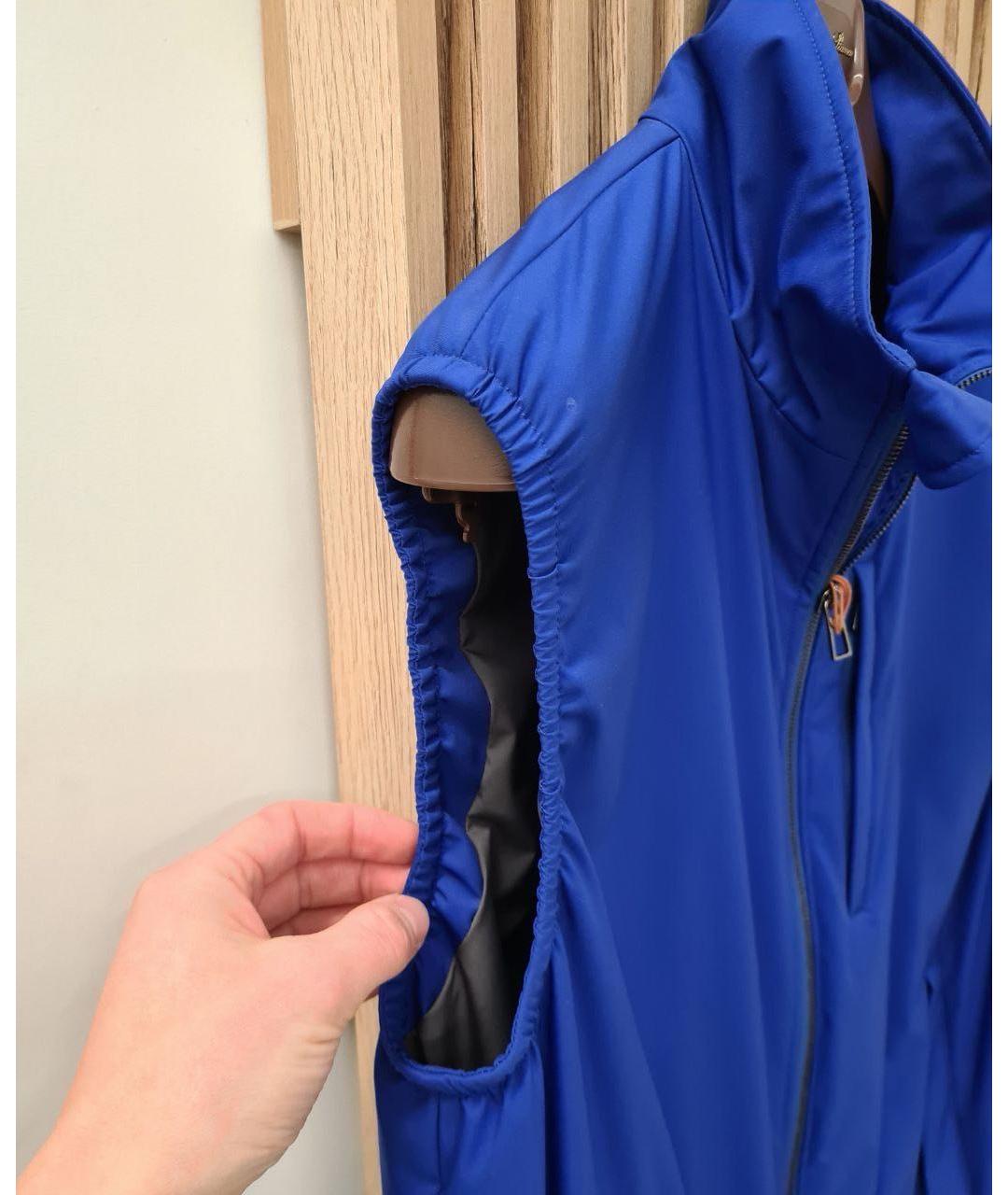 LORO PIANA Синяя полиамидовая куртка, фото 5