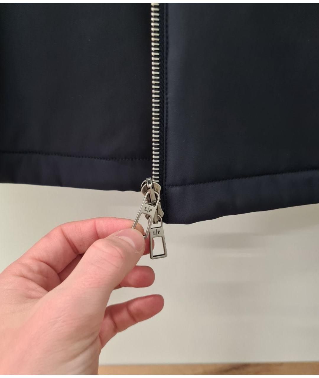 LORO PIANA Темно-синяя полиамидовая куртка, фото 7