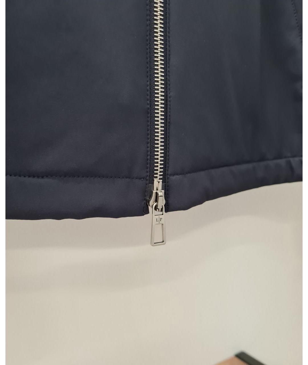 LORO PIANA Темно-синяя полиамидовая куртка, фото 8
