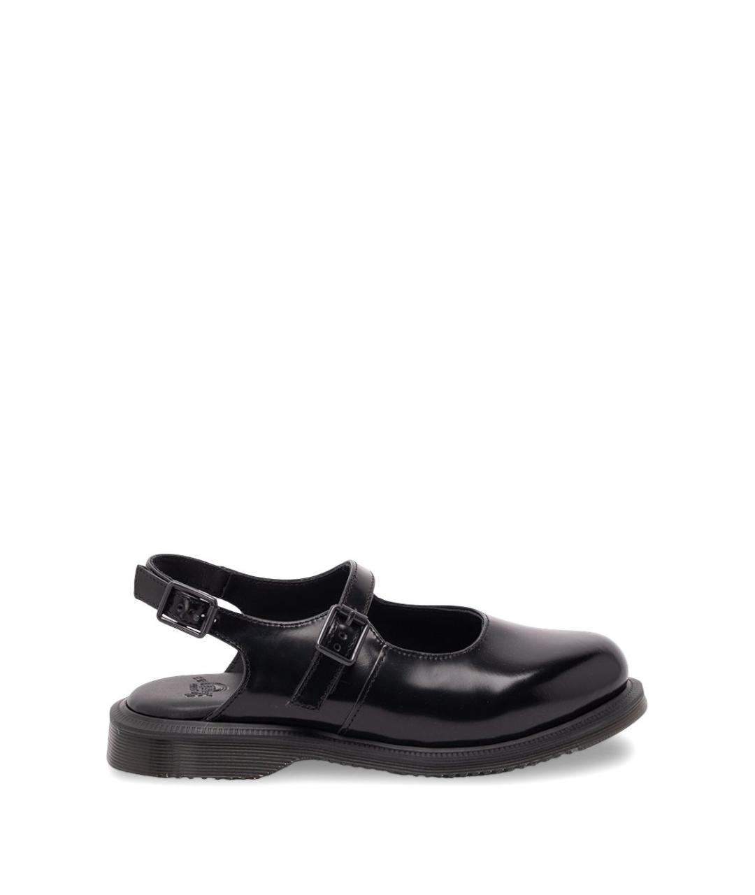 DR. MARTENS Черные кожаные босоножки, фото 1