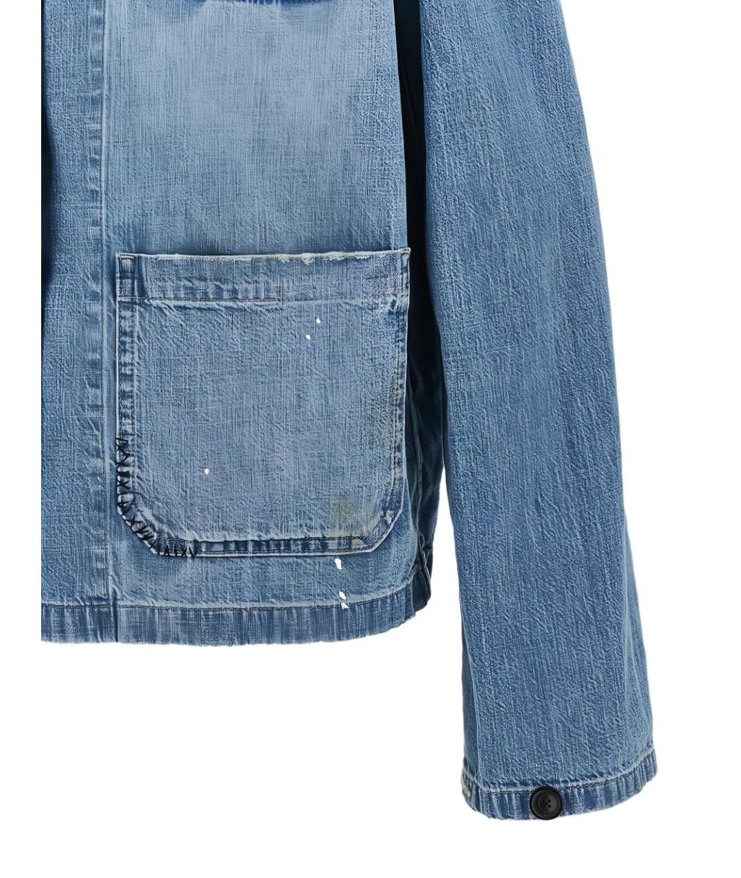 MAISON MARGIELA Голубая хлопковая рубашка, фото 2