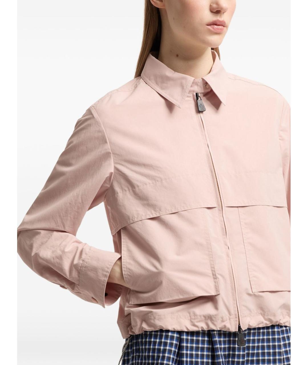 MONCLER GRENOBLE Розовая полиэстеровая куртка, фото 3