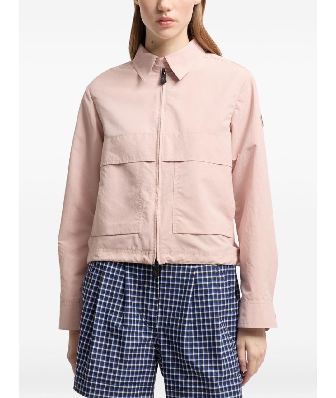 MONCLER GRENOBLE Розовая полиэстеровая куртка, фото 2