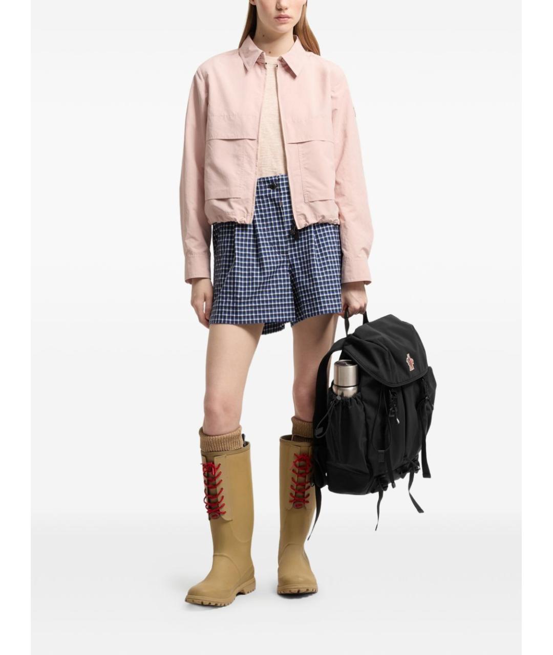 MONCLER GRENOBLE Розовая полиэстеровая куртка, фото 7