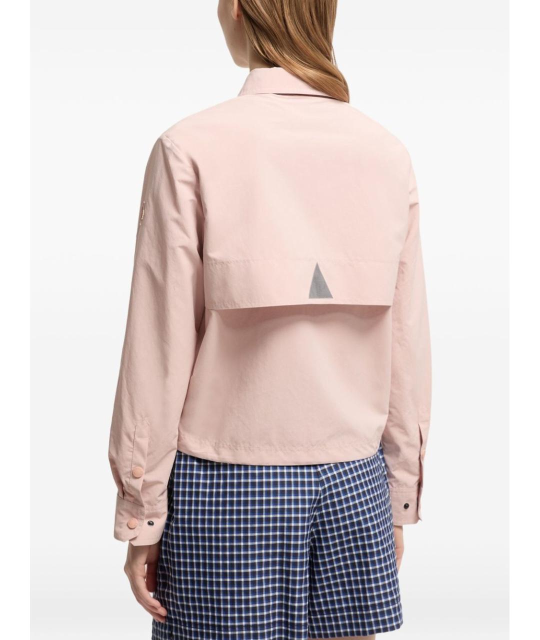 MONCLER GRENOBLE Розовая полиэстеровая куртка, фото 6