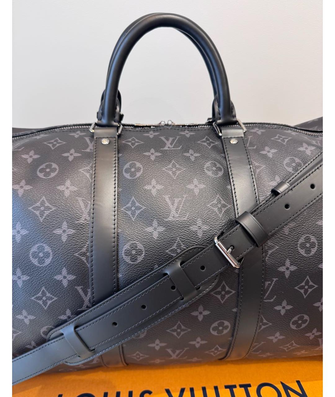 LOUIS VUITTON Черная дорожная/спортивная сумка, фото 3