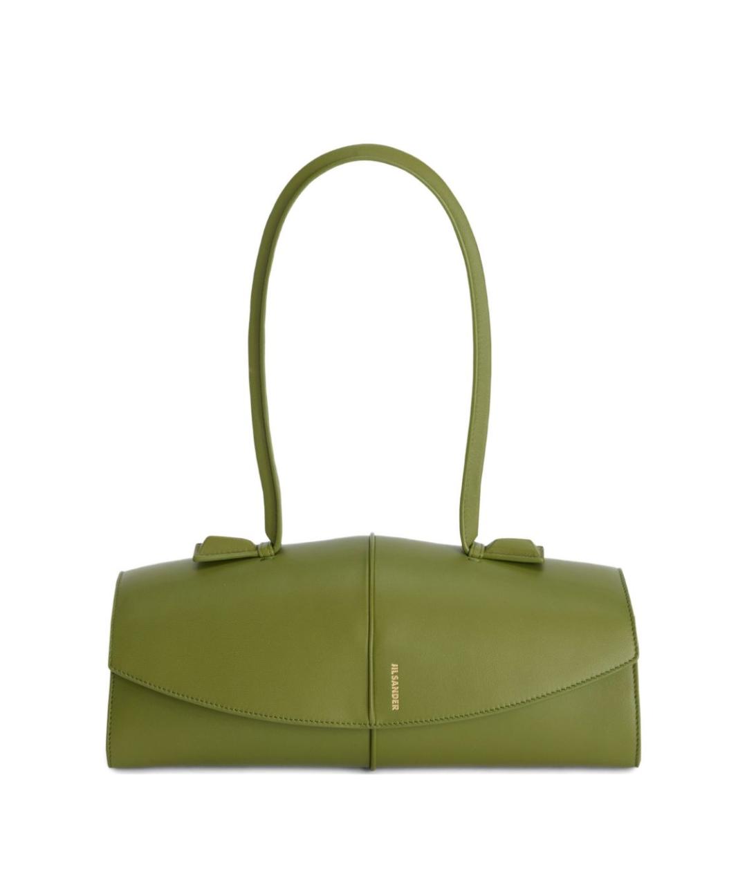 JIL SANDER Зеленая кожаная сумка тоут, фото 1