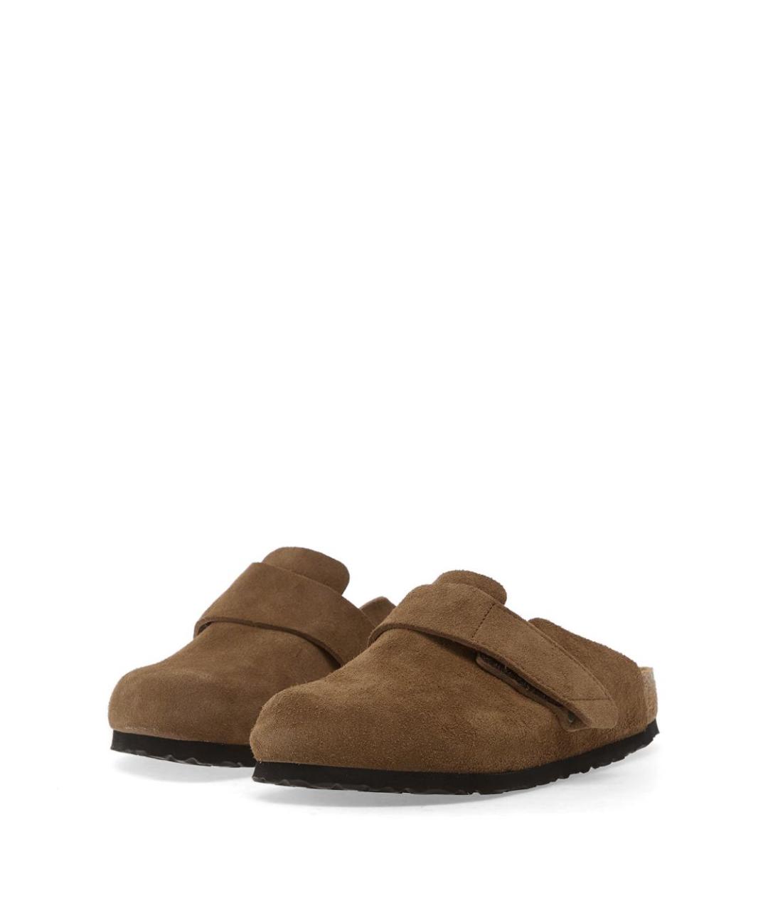 BIRKENSTOCK Коричневые замшевые сандалии, фото 4