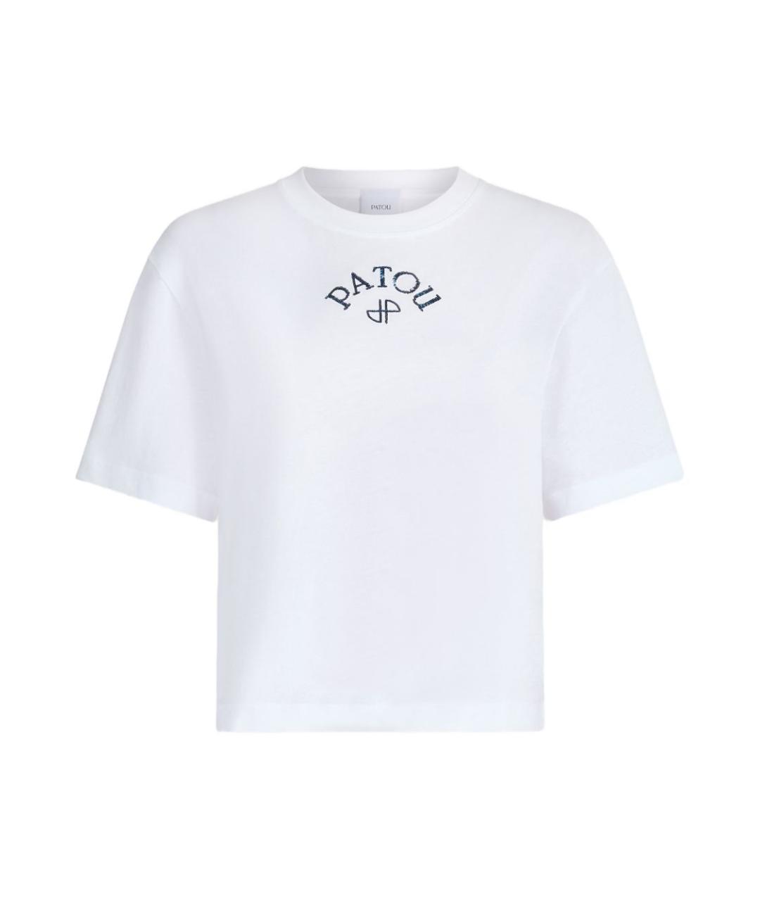 PATOU Белая хлопковая футболка, фото 1